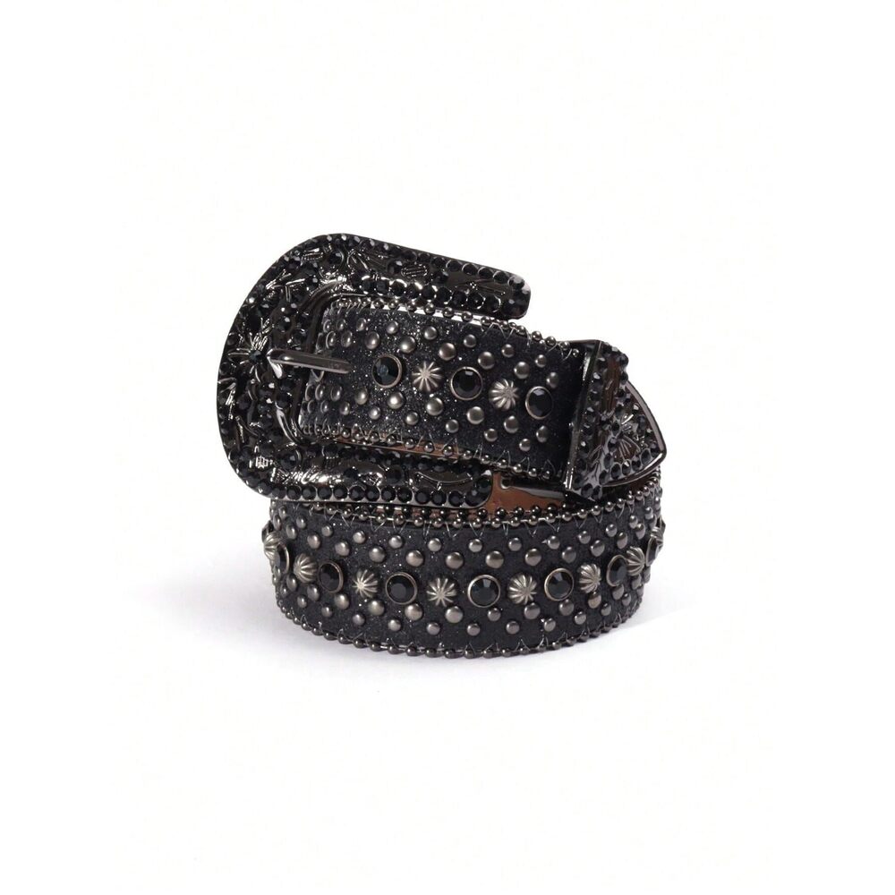 8729 Rhinestone Bling Gothic Belt With Crystal Diamond For Halloween